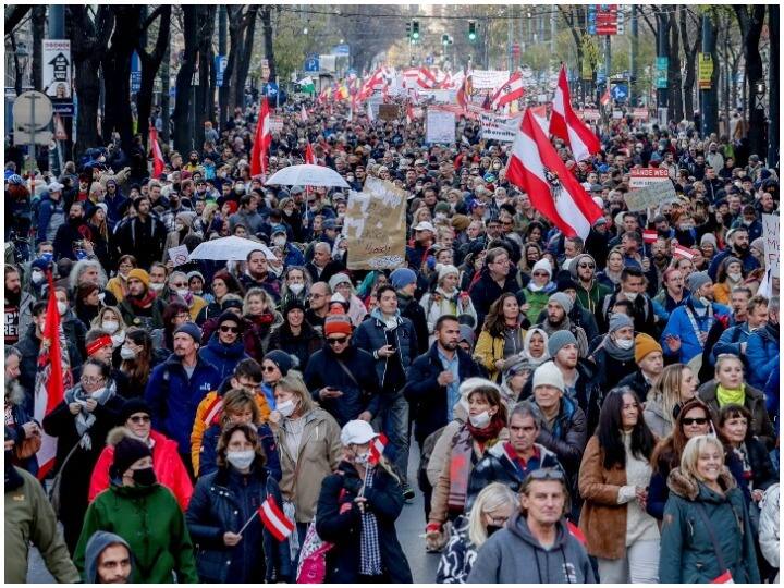 Austria Re-Enters Partial Covid Lockdown Amid Violent Protests In Europe Covid-19 Pandemic: यूरोप में हिंसक विरोध प्रदर्शनों के बीच ऑस्ट्रिया में फिर लगा आंशिक Covid-19 लॉकडाउन