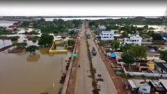 Nellore Flood drone shots: వరద తగ్గినా కోలుకోని నెల్లూరు నగరం.. పెన్నానది విశ్వరూపం ఇదే