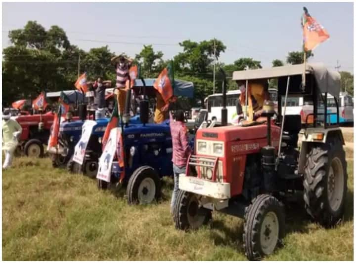 UP Election 2022: BJP engaged in cultivating farmers, will take out tractor rally in Baghpat district today UP Assembly Election 2022: किसानों को साधने में जुटी BJP, आज किसान मोर्चा बागपत जिले में निकालेगी ट्रैक्टर रैली