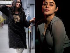 Actress poorna | கருப்பு உடையில் கலக்கலாக பூர்ணா.! லேட்டஸ்ட் புகைப்படங்கள்!