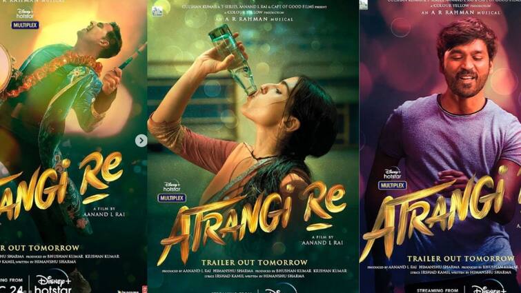 Aanand L Rai shares first look motion posters of Akshay, Sara, Dhanush from Atrangi Re Atrangi Re Film Update: প্রকাশ্যে 'আতরঙ্গী রে'-র মোশন পোস্টার, কেমন লাগছে অক্ষয়-সারা-ধনুশকে?