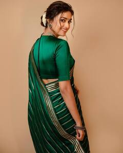 Keerthy Suresh pics: பச்சை நிறமே...பச்சை நிறமே...கீர்த்தியின் லேட்டஸ்ட் சாரி போட்டோஸ்..!