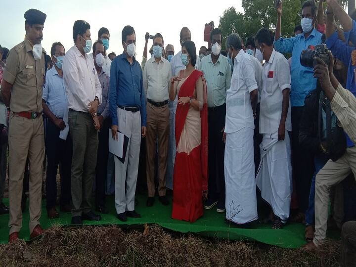 Thiruvarur farmers demand additional funds from the Disaster Fund - Central Committee பேரிடர் நிதியில் இருந்து கூடுதல் நிதி வேண்டும் - மத்திய குழுவினரிடம் திருவாரூர் விவசாயிகள் கோரிக்கை