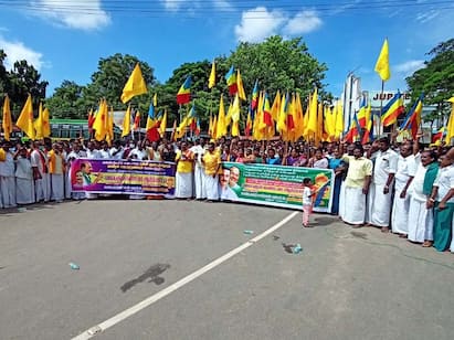 Surya film burning protest on December 23 - Vanniyar Sangam announcement டிச 23இல் அக்னி குண்டத்தில் தீமூட்டி சூர்யா படத்தை எரிக்கும் போராட்டம் - வன்னியர் சங்கம் அறிவிப்பு