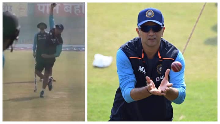 WATCH: When Coach Rahul Dravid Bowls Right Arm Off-Spin In Nets, It's A Sight To Behold WATCH: When Coach Rahul Dravid Bowls Right Arm Off-Spin In Nets, It's A Sight To Behold
