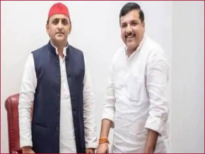 UP Assembly Election 2022 AAP MP Sanjay Singh Meet Samajwadi Party Cheif Akhilesh Yadav in Lucknow UP Election 2022: अखिलेश यादव से मिले आम आदमी पार्टी के संजय सिंह, गठबंधन की संभावना बढ़ी