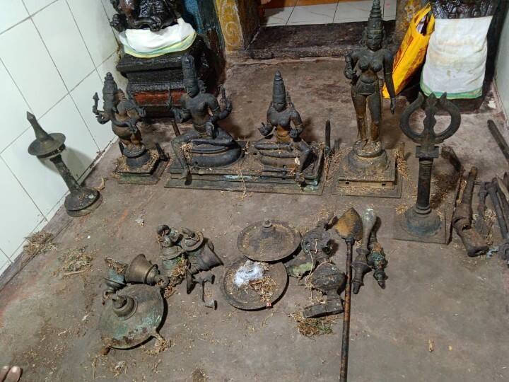 21 items found in the secret basement of the ancient Shiva temple madurai மதுரை : பழமையான சிவன் கோயில் ரகசிய பாதாள அறையில் 21 அரிய பொருட்கள் கண்டெடுப்பு..