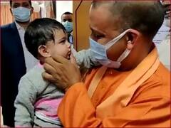 UP Election 2022: योगी आदित्यनाथ का बाल प्रेम कानपुर में दिखा, बच्चों के साथ खिंचवाई फोटो