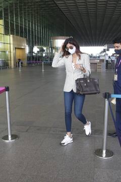 Shilpa Shetty’s Husband Raj Kundra Hides Face In Black Hoodie At Airport As The Couple Flies Out Of Mumbai- See Pics