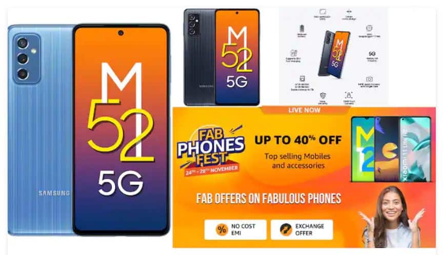 amazon-offer-on-samsung-galaxy-m52-5g-buy-samsung-samsung-galaxy-m52-5g-features-of-samsung-galaxy-m52-5g-best-camera-samsung-phone-under-15thousand Amazon Offer: অ্যামাজনে দারুণ অফার, Samsung Galaxy M52 5G-তে সরাসরি ৭ হাজার পর্যন্ত ছাড়