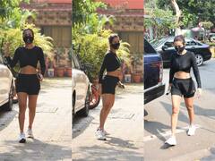 Malaika Arora Flaunts Toned Abs In Black Sportswear- See Pics