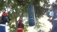 Malihabad: Boxing training given in Mango orchard
