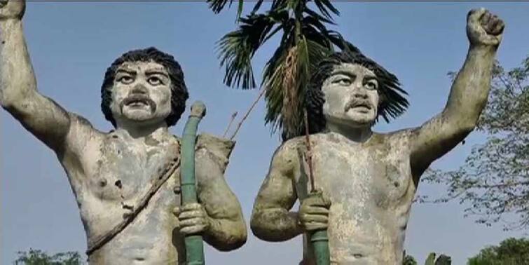 Sidhu-Kanho idol disrespectful in Kankasar Deul Park, a mockery of BJP West Burdwan: কাঁকসার দেউল পার্কে অনাদরে সিধো-কানহো মূর্তি, কটাক্ষ বিজেপির