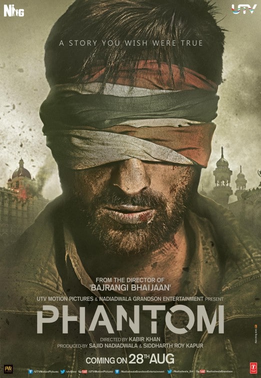 फॅन्टम (Phantom) मुंबई हल्ल्यावर आधारित पुस्तक 'मुंबई एवेंजर्स' च्या कथानकावर 'फॅन्टम' या चित्रपटाची निर्मीती करण्यात आली, या चित्रपटात मुंबई हल्ल्याचा मास्टरमाइंड म्हणून ओळखला जाणाऱ्या हाफिज सईदची गोष्ट दाखवण्यात आली आहे.