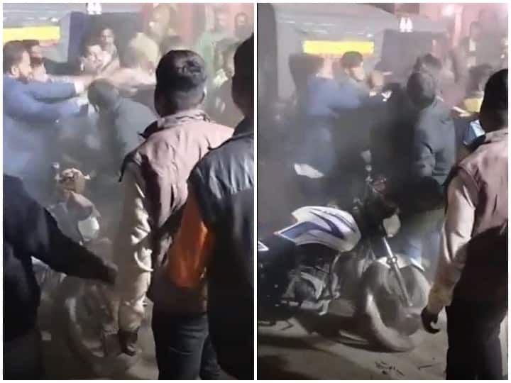 Kannauj News: बीच सड़क पर दो गुटों में जमकर चले लात-घूंसे, मूकदर्शक बनकर देखती रही पुलिस