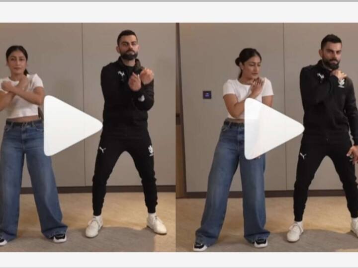 Yuzvendra Chahal's wife Dhanashree Verma teaches Virat Kohli to dance, video goes VIRAL Watch Video | விராட் கோலிக்கு டான்ஸ் டீச்சர் சாஹலின் மனைவி...  வைரலாகும் RCB வீடியோ..