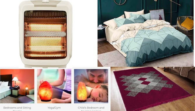 Amazon Offer On Room Heater Buy Comforter Online Himalaya Rock Salt Lamp  Price Blanket For Double Bed Carpet For Drawing Room | Amazon Deal: सर्दी  से बचाने वाले घर के लिये 5