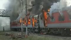 Fire in Durg-Udhampur Express: মধ্যপ্রদেশে দুর্গ-উধমপুর এক্সপ্রেসে ভয়াবহ আগুন, ঘটনাস্থলে দমকল | Bangla News