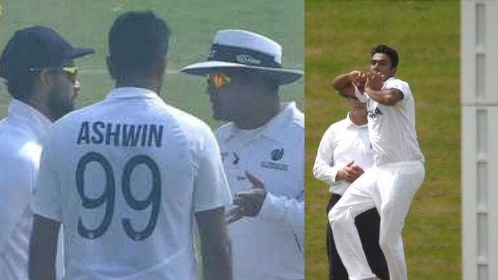 India vs New Zealand Kanpur Test Ravichandran Ashwin and umpire Nitin Menon in argument over vision obstruction IND vs NZ: কেন মাঠে আম্পায়ারের সঙ্গে তর্কাতর্কিতে জড়ালেন অশ্বিন?