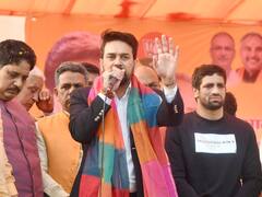 UP Election 2022: केंद्रीय मंत्री अनुराग ठाकुर का तंज- अखिलेश यादव दंगे करवाते हैं, हम दंगल करवाते हैं