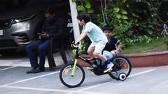 Taimur Ali Khan Pics: কখনও দৌড়োচ্ছেন, কখনও সাইকেল চালাচ্ছেন, বান্দ্রায় ক্যামেরাবন্দি তৈমুর