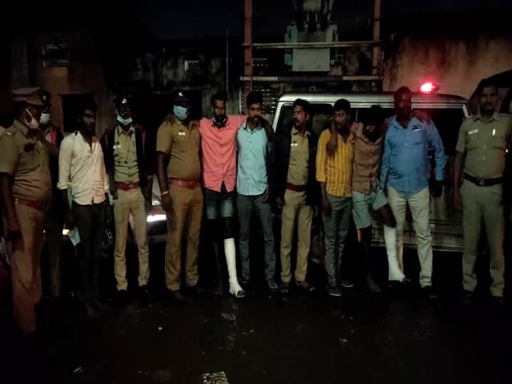 சூப்பர் மார்கெட்டில் மாமூல் கேட்டு அரிவாள் வெட்டு...! - போலீஸ் போட்டாங்க மாவுக்கட்டு