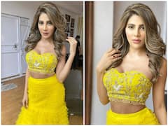 Nikki Tamboli Photos: येलो क्रॉप टॉप-स्कर्ट पहने निक्की तंबोली ने अपनी कातिलाना अदाओं से ढाया कहर, देखें तस्वीरें