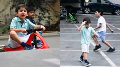 Taimur Ali Khan Pics: কখনও দৌড়োচ্ছেন, কখনও সাইকেল চালাচ্ছেন, বান্দ্রায় ক্যামেরাবন্দি তৈমুর