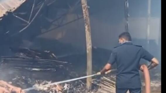 ભાવનગરઃ અલંગશીપ બ્રેકિંગ યાર્ડમાં વહેલી સવારે લાગી ભીષણ આગ, કરોડોનું નુકસાન