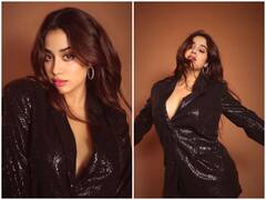 Janhvi Kapoor Photo: ब्लैक शिमरी आउटफिट में जाह्नवी कपूर ने लगाई सोशल मीडिया पर आग, दिलकश अदाओं पर अटका फैंस का दिल