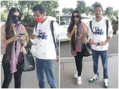 বিমানবন্দরে স্ত্রী ধনশ্রীর সঙ্গে যুজবেন্দ্র, যাচ্ছেন কোথায়?