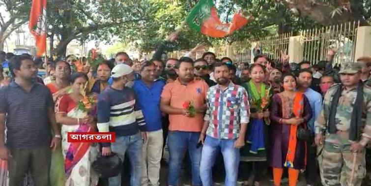 Tripura Municipal Election 2021 : BJP nears massive victory in Agartala Corporation Agartala : আগরতলা কর্পোরেশনে নিরঙ্কুশ সংখ্যাগরিষ্ঠতার পথে বিজেপি, কেমন ফল তৃণমূলের ?