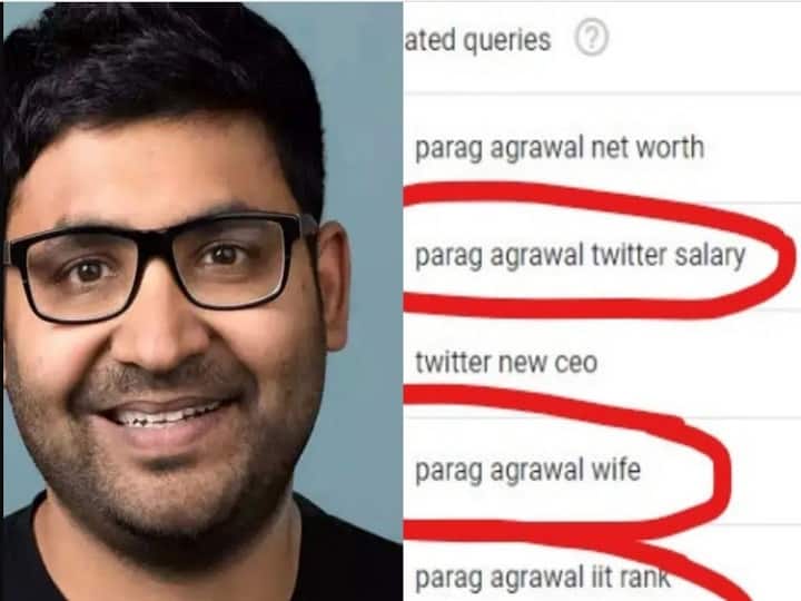 Twitter New CEO Parag Agrawal salary is among most searched queries on Google Parag Agrawal Salary: சொத்து எவ்வளவு? சம்பளம் என்ன? மனைவி யாரு? - கூகுளில் டிரெண்டான ட்விட்டரின் புதிய சிஇஓ!