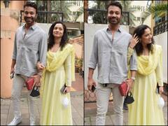 IN PICS | Ankita Lokhande-Vicky Jain Spotted Distributing Their Wedding Cards