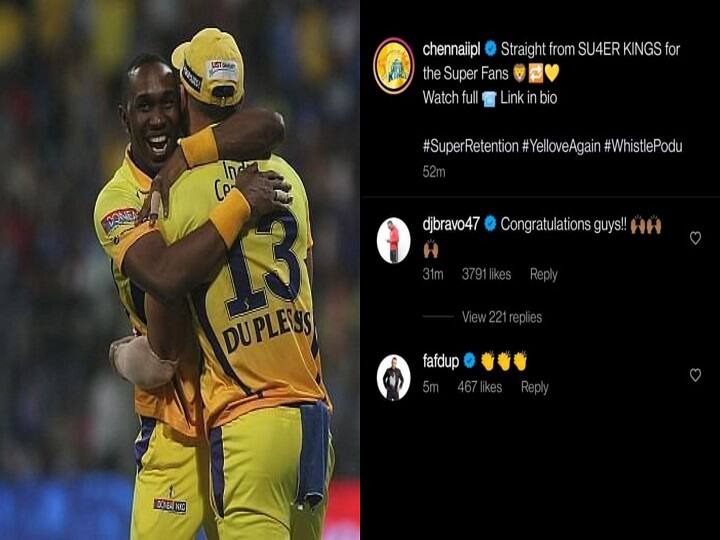 IPL Retention 2022: CSK Faf du plesis and bravo comments good luck to chennai super kings despite being missed out IPL Retention 2022: “எல்லா நாளும் கார்த்திகை... லா...ல...லா...” - சிஎஸ்கேவுக்கு டு ப்ளெசி, பிராவோ வாழ்த்து