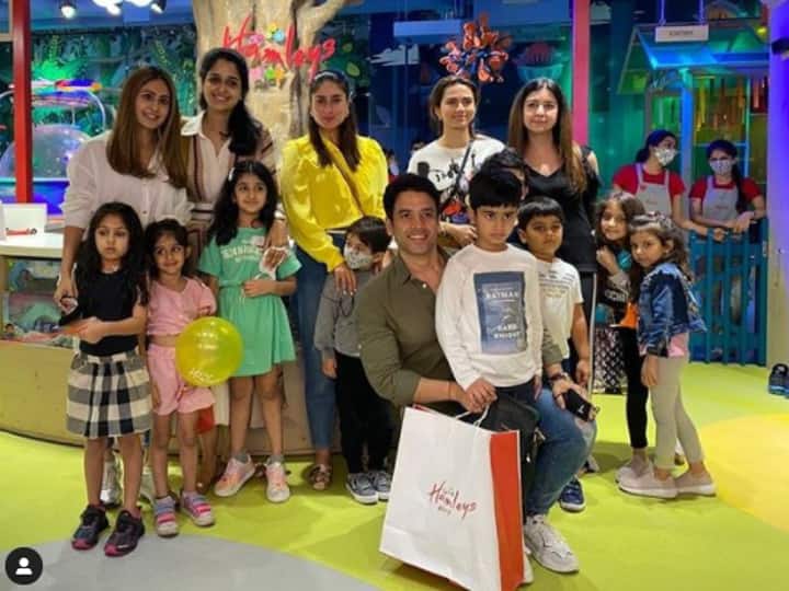 करीना कपूर खान (Kareena Kapoor Khan) अपने बेटे तैमूर अली खान (Taimur Ali Khan) के साथ मुंबई में क्वालिटी टाइम स्पेंड करती नजर आईं. दोनों मुंबई में एक फन प्ले डेट पर नजर आए. जहां तैमूर के बाकी दोस्त अपने पेरेंट्स के साथ मौजूद थे.