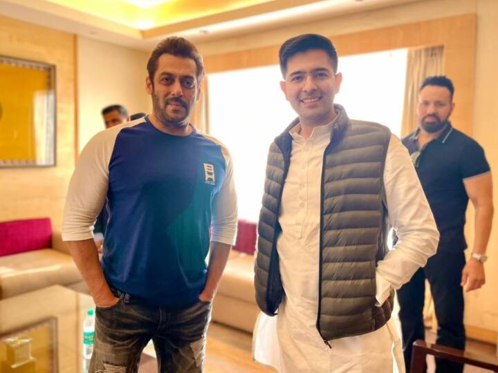 AAP Leader Raghav Chadha Meets Salman Khan, Netizens Post Hilarious Comments AAP Leader Raghav Chadha Meets Salman Khan, Netizens Post Hilarious Comments