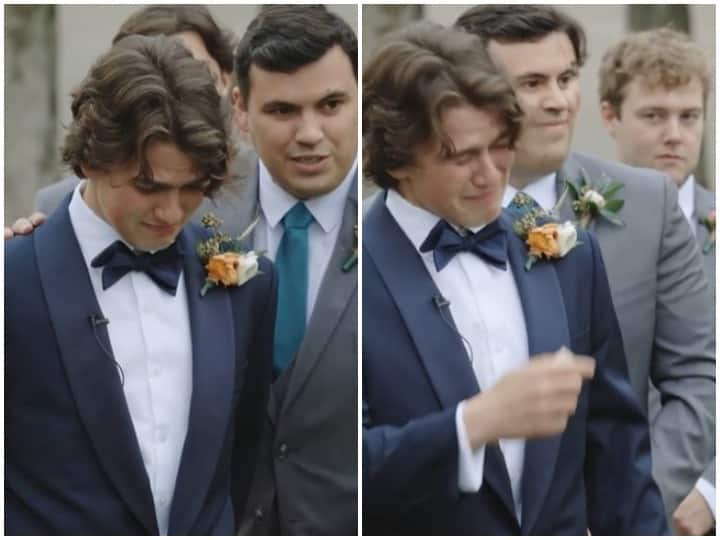 Groom Started crying after seeing his bride, video getting viral on social media Viral Video: शादी से पहले दुल्हन को देखकर रोने लगा दूल्हा, सोशल मीडिया पर वीडियो हुआ वायरल