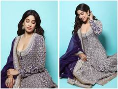 Janhvi Kapoor Photos: ब्लू अनारकली सूट में अप्सरा से कम नहीं लग रहीं Janhvi Kapoor, एथनिक लुक से एक्ट्रेस ने बढ़ाया सोशल मीडिया का तापमान