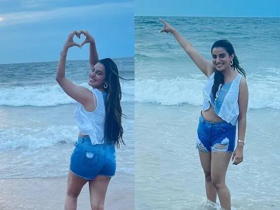 Akshara Singh Chilling At Beach: ભોજપુરી એક્ટ્રેસ અક્ષરા સિંહ આજકાલ ગોવામાં પોતાના વેકેશનને શાનદાર રીતે એન્જૉય કરી રહી છે. તેને અહીંથી પોતાની કેટલીય તસવીરો શેર કરી છે, જેને જોઇને કહી શકાય છે કે તે અહીં જોરદાર મસ્તી કરી રહી છે.