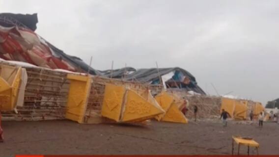 ભાવનગર: જૈન સમાજના કાર્યક્રમમાં ડોમ તૂટ્યો, કોઈ જાનહાની નહિ, જુઓ ગુજરાતી ન્યુઝ