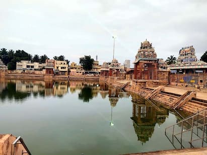 Kumbakonam Magamagam Pond which reached full capacity after many years பல ஆண்டுகளுக்கு பின் முழு கொள்ளளாவை எட்டிய கும்பகோணம் மகாமகம் குளம்