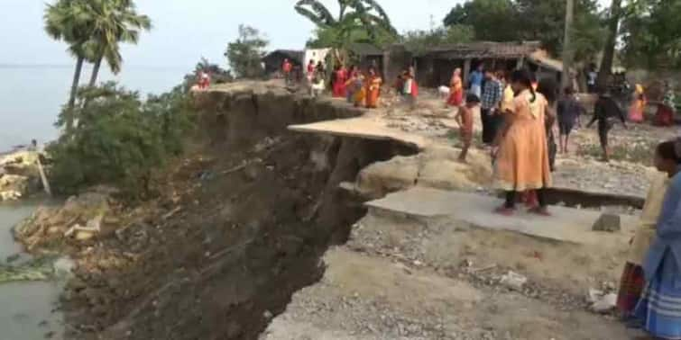 Murshidabad:  Destructive Ganges erosion even in winter season in Samserganj Murshidabad: সামসেরগঞ্জে শীতের মরসুমেও বিধ্বংসী গঙ্গা ভাঙন