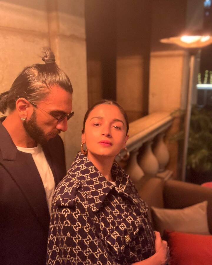 Alia and Ranveer are shooting for ‘Rocky Aur Rani Ki Prem Kahani’ in Delhi currently. And, they have been spotted attending AP Dhillon’s concert together while in the capital. (Image courtesy - @karanjohar/Instagram)