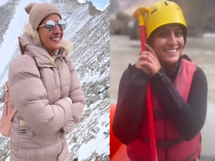 Actress Varalakshmi Sarathkumar from Ladakh, Kashmir Watch Video: ‛சூடான இடம் கூட குளிர்கின்றது...’ லடாக்கில் ரோஜாவாக வலம் வந்த வரலட்சுமி!