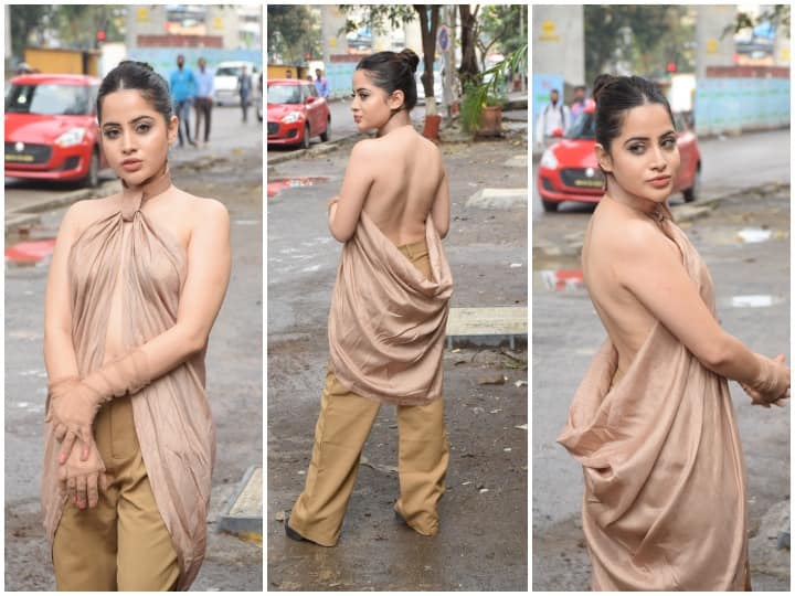 Urfi Javed came out on the road wearing a backless top, fans were blown awa...