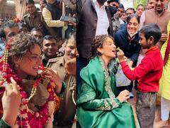 Kangana Ranaut : पंजाबमधील कार हल्ल्यानंतर कंगना मथुरेच्या मंदिरात नतमस्तक