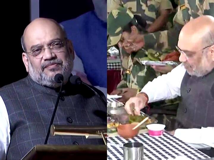 Home Minister Amit Shah Addresses BSF Personnel At Rohitash Border, Takes Part In ‘Bada Khana’ Home Minister Amit Shah Addresses BSF Personnel At Rohitash Post In Jaisalmer, Takes Part In ‘Bada Khana’