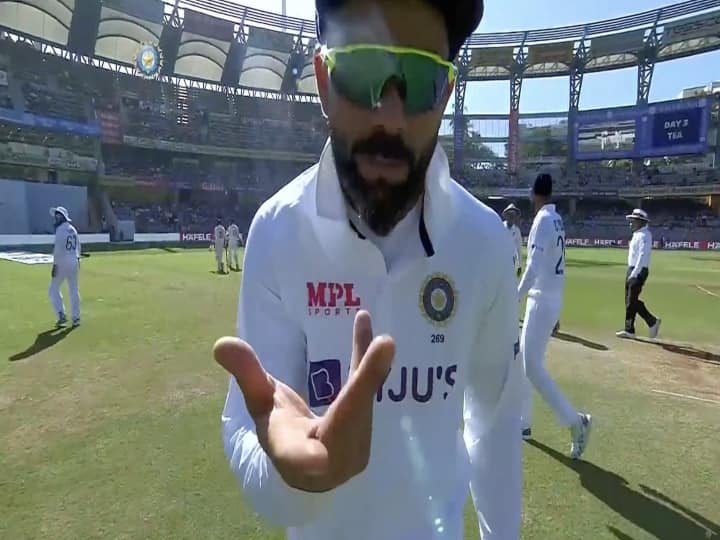 Virat kohli and other Indian players playing near spider camera video goes viral in twitter Watch Video| என்ன கொடுமை சார் இது... ஒரு நிமிடம் ப்ரேம்ஜியாக மாறிய விராட் கோலி- வைரல் வீடியோ !