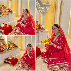 Shraddha Arya Beautiful Photos: नई नवेली दुल्हन Shraddha Arya रेड शरारा सूट में लगीं अप्सरा, तस्वीरों से नजरें हटा पाना हो गया मुश्किल